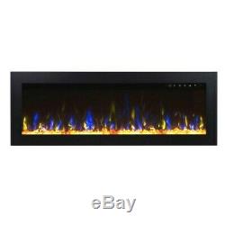 50 Inch'digital Flames' Black Recessed Insert Very Thin Border Electric Fire