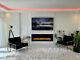 50 Or 60 Inch White Black Grey Wall Mounted Flush Electric Fire Stunning Feature