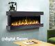 55 Inch Black White Grey Mantel Wall Mounted Electric Fire 3 Sided Glass New
