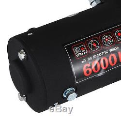 6000LBS 12V Recovery Electric Winch Series Wound Gear Train Remote Control