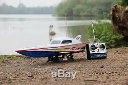 7000 RC Remote Radio Control Syma WHITE Stealth Racing Speed Boat UK SELLER