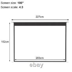 72-120 Electric Motorised Projector Screen 169 Home Cinema with Remote Control