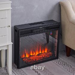 7 Colour Electric Fireplace with Surround And Remote Adjustable Fire Log Flame