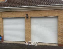 7ft x7ft Remote Control Roller Garage Door in WHITE with fixings included