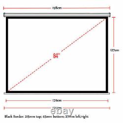 84 43 169 HD 3D Electric Motorised Projector Screen Matt with Remote Control