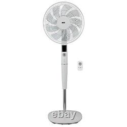ANSIO Pedestal Fan with Remote Control-9 Blades, 26 Speed 16 inch Oscillating fan