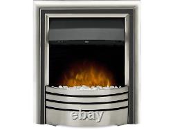 Adam Astralis Pebble Electric Fire in Chrome & Black with Remote Control
