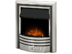 Adam Astralis Pebble Electric Fire in Chrome & Black with Remote Control