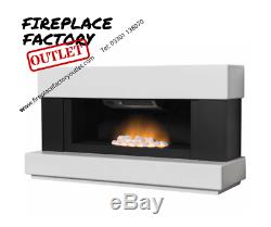 Adam Verona Fireplace Suite in Pure White Electric RRP £459