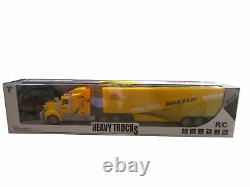 American Large Heavy Truck Lorry Yellow Remote Control Car 49cm Long On-Road