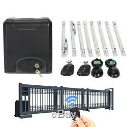 Automatic Sliding Gate Opener Kit Door Electric 2 Remote Control Racks 600KG