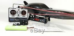 Black Stealth Large Rc Racing Speed Boat Radio Remote Control Boat Twin Motor