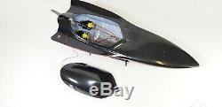 Black Stealth Large Rc Racing Speed Boat Radio Remote Control Boat Twin Motor