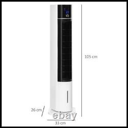 Bladeless Air Cooler, Evaporative Oscillating Tower Fan Humidifier Unit
