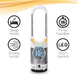 Bladeless Powerful 2-in-1 Heater & Cooler Tower Fan with Remote LED Display