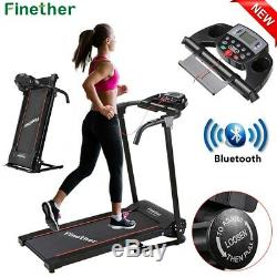 Bluetooth Electric Motorised Treadmill Running Machine Cardio Fitness Exercise