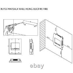 Blyss Electric Fire Marsala Black Curved Remote Control 620x520x150mm 1.9kW