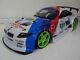 Bmw Z4 Large 4wd Drift Radio Remote Control Car 1/10 Rechargeable White Blue