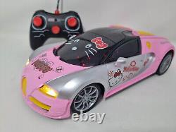 Bugatti Pink Girls Kitty RC Car Radio Remote Control Car 1/16 Girl's Favorite