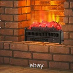 Burning Remote Control Electric Fireplace Insert Log Heater LED Flame Fire Stove