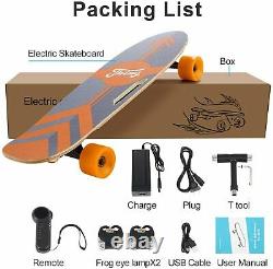 CAROMA Electric Skateboard LED Remote Control, 350W Electric Longboard Adult Gift
