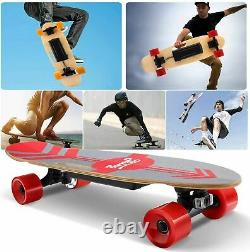 CAROMA Electric Skateboard Remote Control, 350W Electric Longboard Adult Gift Red