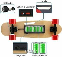 CAROMA Electric Skateboard Remote Control, 350W Electric Longboard Adult Gift Red