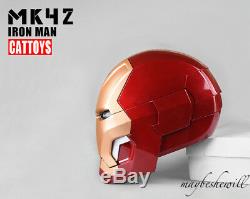 CATTOYS IRON MAN MK42 Helmet 11 MASK LED EYE COOL REPLICA DELUXE MODEL COSPLAY