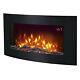 Contemporary Electric Fireplace Heater Black 2kw Thermostatic Remote Control