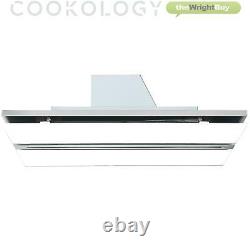Cookology CEI100WH 100cm White Ceiling Island Cooker Hood & Extractor Fan Remote