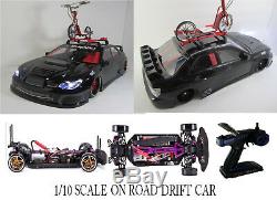 Custom 1/10 Scale Remote Control On-road Drift Car RC SUBARU IMPREZA WRC BLACK