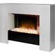 Dimplex Cls20 Chesil Pebble Bed Freestanding Electric Fire Gloss White