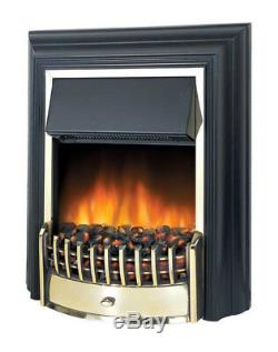 Dimplex Cheriton CHT20 Electric Flame Effect Fire in Black with Brass Effect
