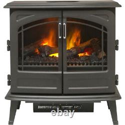 Dimplex FOR20 Fortrose Log Effect Freestanding Electric Fire Graphite