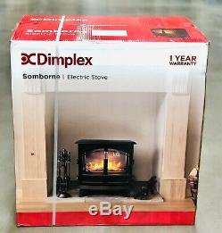 Dimplex Somborne SMB20 2kW Electric Flame Effect Stove Matt Black Remote Control