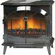 Dimplex Stockbridge 2kw Electric Stove In Black With Optiflame Remote Control