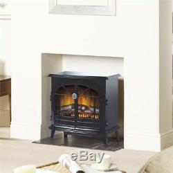 Dimplex StockBridge 2kW Electric Stove in Black With Optiflame Remote Control