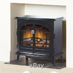 Dimplex StockBridge 2kW Electric Stove in Black With Optiflame Remote Control