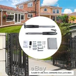 Double Arms Swing Gate Opener Remote Control Electric Auto Door Gate Kit 300kg
