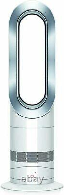 Dyson AM09 Hot + Cool fan heater white/nickel Fast even room heating & cooling