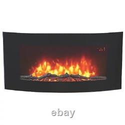 Ef830 Black Remote Control Wall-mounted Electric Fire 1000mm X 500mm