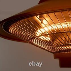 ElectriQ Ceiling Hanging Electric Infrared Patio Heater with Remote Control