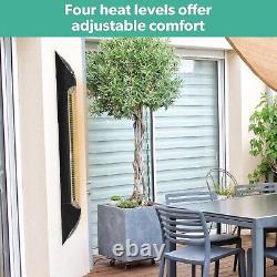 ElectriQ Wall Mounted Electric Patio Heater 2.5kW with Remote Control EIQSTAR