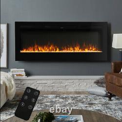 Electric 405060 Insert/Wall Mounted LED Fireplace Wall Inset 9 Flame Color UK