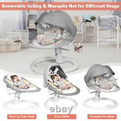 Electric Baby Bouncer Chair Newborn Rocking Chair with Remote Control Mosquito Net