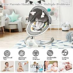 Electric Baby Rocker Bouncer Swing Chair Cradle Mosquito Net Remote Control