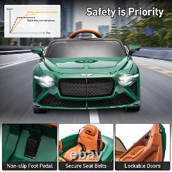 Electric Car for Kids Bentley Licensed 12V Ride On with Remote Control Music LED