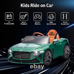 Electric Car for Kids Bentley Licensed 12V Ride On with Remote Control Music LED