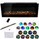 Electric Fire Fireplace 40 Inch In-wall & Wall Mounted 9 Led Flame Heater Remote