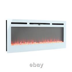 Electric Fire Fireplace Inset / Wall Mounted Heater LED Flame With Remote Control